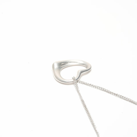 TIFFANY&Co. Open heart Necklace Silver WS24329