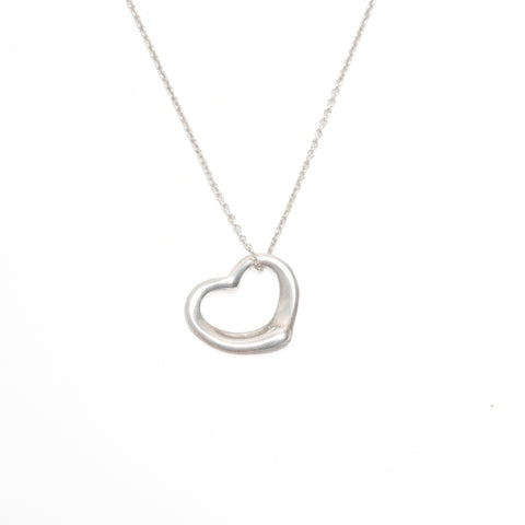 TIFFANY&Co. Open heart Necklace Silver WS24330