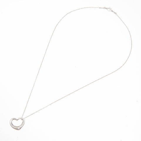 TIFFANY&Co. Open heart Necklace Silver WS24330