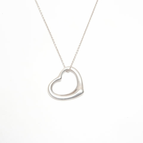 TIFFANY&Co. Open heart Necklace Silver WS24332