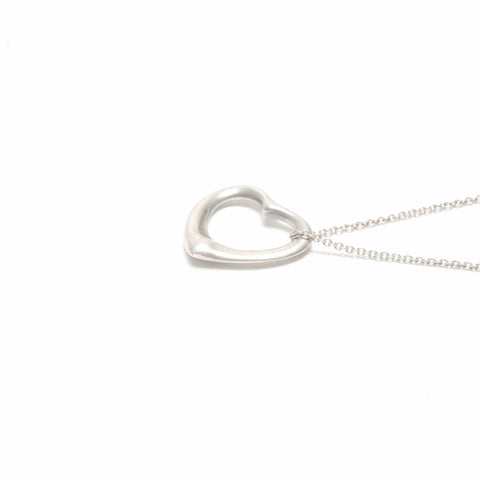 TIFFANY&Co. Open heart Necklace Silver WS24332