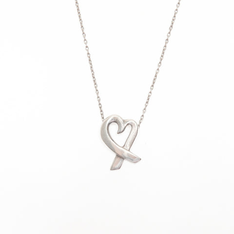 TIFFANY&Co. Wrapping Heart 925 Necklace Silver WS24333