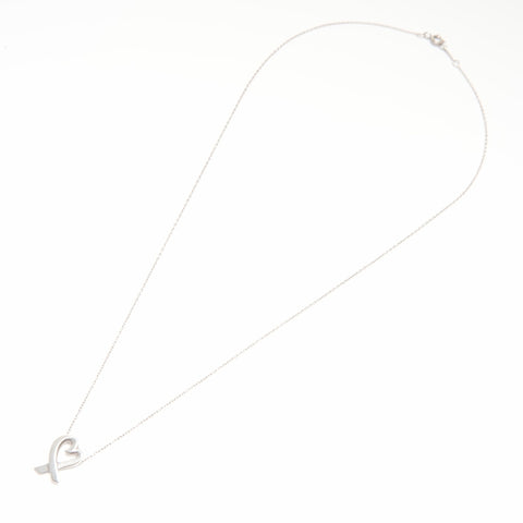 TIFFANY&Co. Wrapping Heart 925 Necklace Silver WS24333