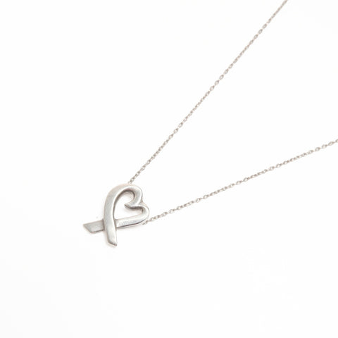 TIFFANY&Co. Wrapping Heart 925 Necklace Silver WS24333