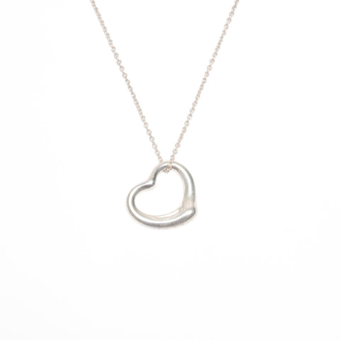 TIFFANY&Co. Open heart 925 Necklace Silver WS24335