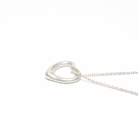 TIFFANY&Co. Open heart 925 Necklace Silver WS24335