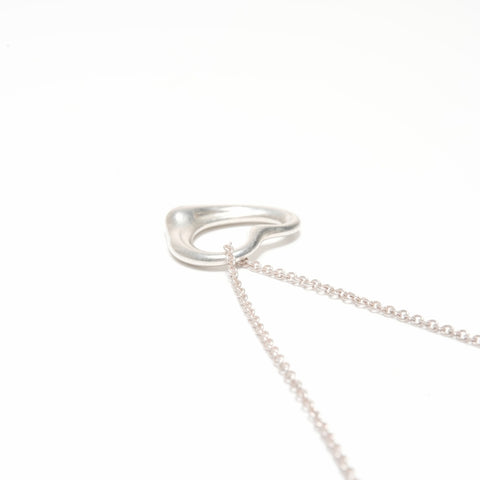 TIFFANY&Co. Open heart 925 Necklace Silver WS24335