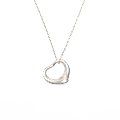 TIFFANY&Co. Open heart 925 Necklace Silver WS24338