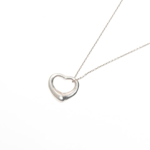 TIFFANY&Co. Open heart 925 Necklace Silver WS24338