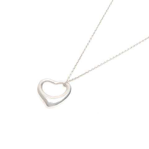 TIFFANY&Co. Open heart 925 Necklace Silver WS24338