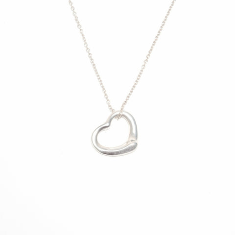 TIFFANY&Co. Open heart 925 Necklace Silver WS24339