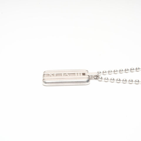 TIFFANY&Co. Atlas Bar Plate 925 Necklace Silver WS24340