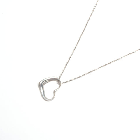 TIFFANY&Co. Open heart 925 Necklace Silver WS24343