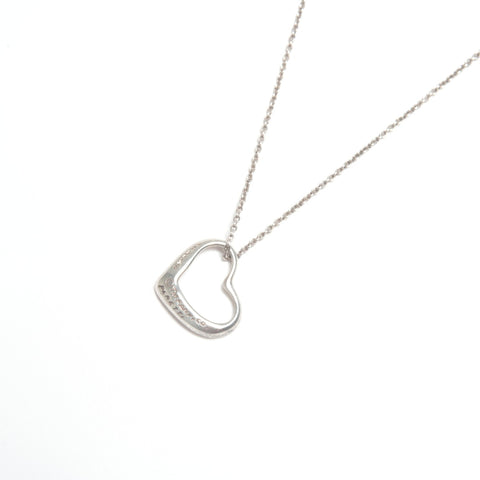 TIFFANY&Co. Open heart 925 Necklace Silver WS24343