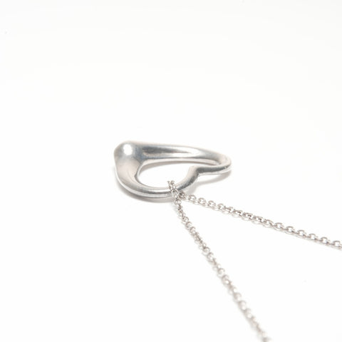 TIFFANY&Co. Double Tear Drop 925 Necklace Silver WS24349