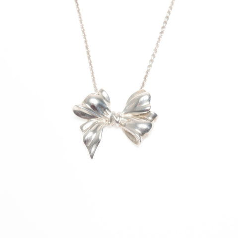 TIFFANY&Co. Ribbon 925 Necklace Silver WS24350