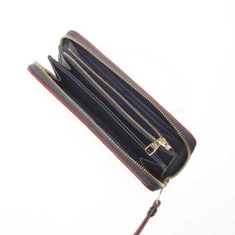 LOUIS VUITTON Monogram Unplant Zippy Wallet Purse Navy WS24354