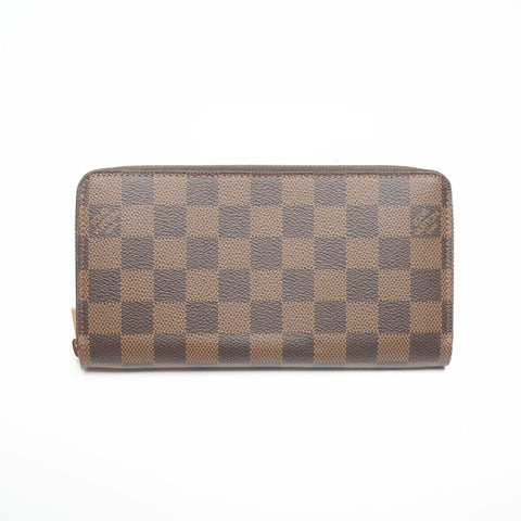LOUIS VUITTON 2012 Damier Zippy Wallet Purse Brown WS24356