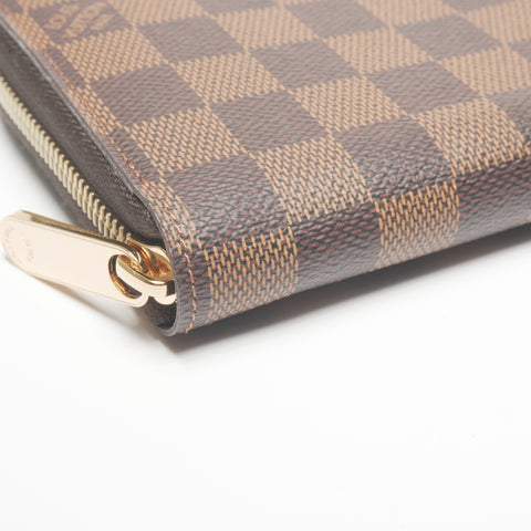LOUIS VUITTON 2012 Damier Zippy Wallet Purse Brown WS24356