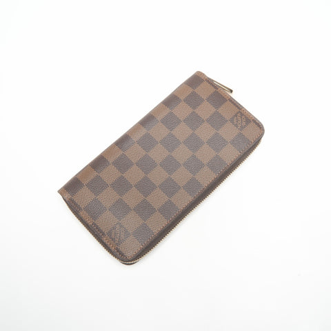 LOUIS VUITTON 2012 Damier Zippy Wallet Purse Brown WS24356