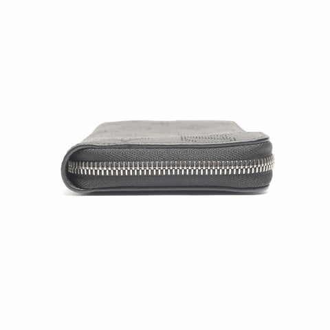 LOUIS VUITTON Monog Lamb Mahina Zippy Wallet Purse black WS24358