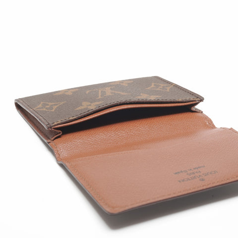 LOUIS VUITTON 1996 Monogram Envelope Carte de Visite Card Case Brown WS24367