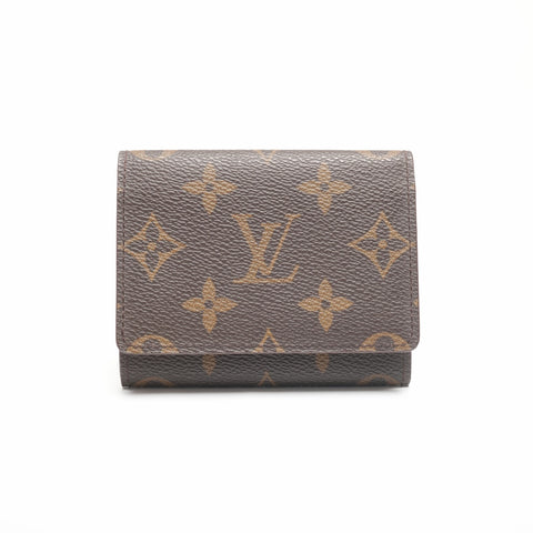 LOUIS VUITTON 1996 Monogram Envelope Carte de Visite Card Case Brown WS24367