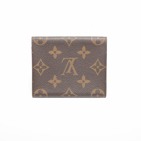 LOUIS VUITTON 1996 Monogram Envelope Carte de Visite Card Case Brown WS24367