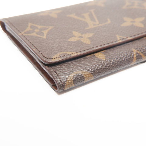 LOUIS VUITTON 1996 Monogram Envelope Carte de Visite Card Case Brown WS24367