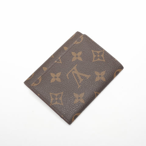 LOUIS VUITTON 1996 Monogram Envelope Carte de Visite Card Case Brown WS24367