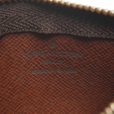 LOUIS VUITTON 2005 Monogram Pochette Cle Coin case Brown WS24376