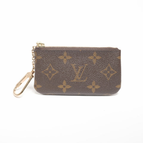 LOUIS VUITTON 2005 Monogram Pochette Cle Coin case Brown WS24376