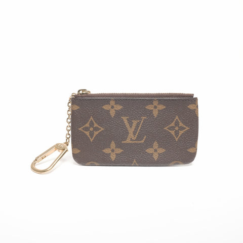 路易威登 2016 年 Monogram Pochette Cle 零钱包 棕色 WS24377
