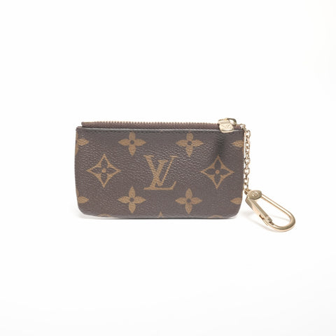 LOUIS VUITTON 2016 Monogram Pochette Cle Coin case Brown WS24377