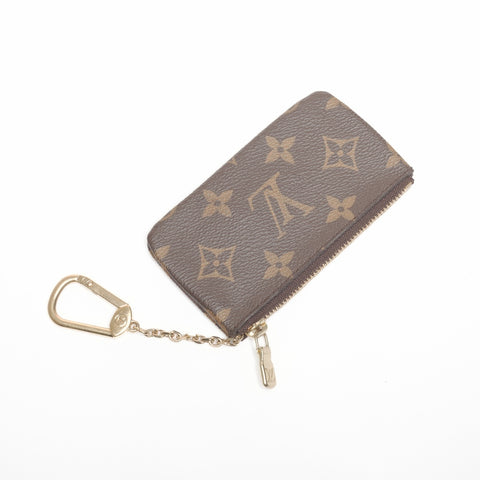 LOUIS VUITTON 2016 Monogram Pochette Cle Coin case Brown WS24377