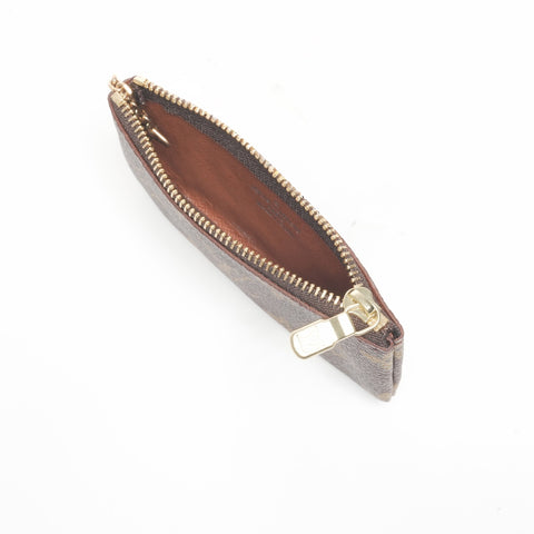 LOUIS VUITTON 1999 Monogram Pochette Cle Coin case Brown WS24379
