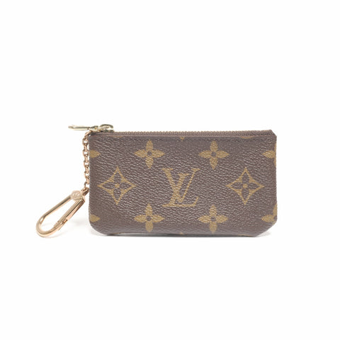 LOUIS VUITTON 1999 Monogram Pochette Cle Coin case Brown WS24379