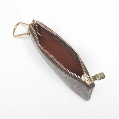 LOUIS VUITTON 2003 Monogram Pochette Cle Coin case Brown WS24380