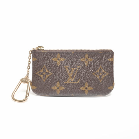 LOUIS VUITTON 2003 Monogram Pochette Cle Coin case Brown WS24380