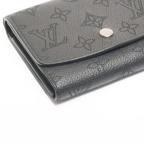 LOUIS VUITTON Mahina Portefeuille Iris Compact Dreifach-Geldbörse schwarz WS24381