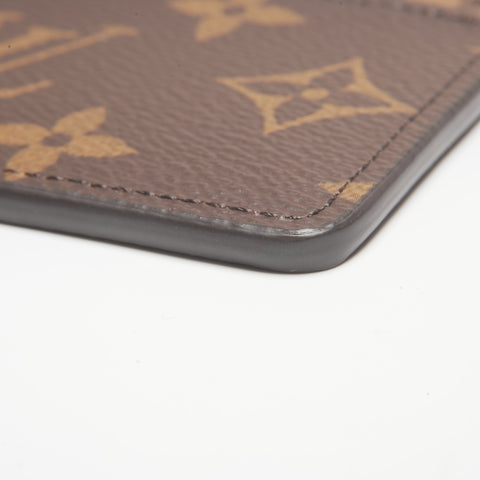 LOUIS VUITTON Monogram Reverse Porte Cartes Simple Card Case Brown WS24385