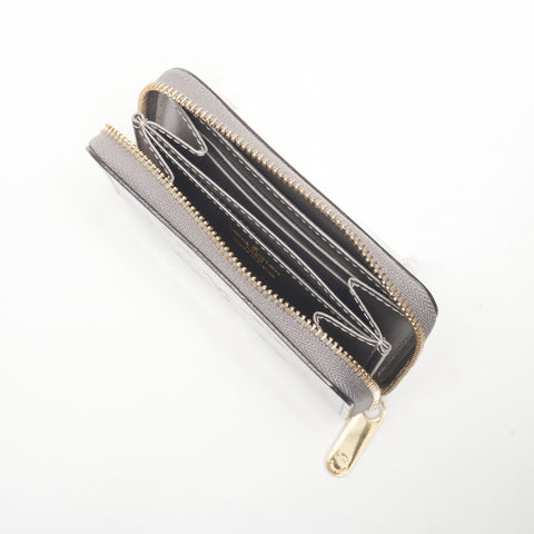 LOUIS VUITTON 2020 Zip Around Purse Vernis Coin case Silver WS24386