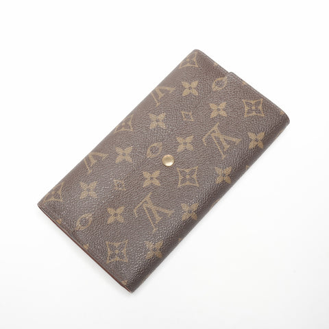 LOUIS VUITTON 2004 Porte Tresor International Purse Brown WS24387