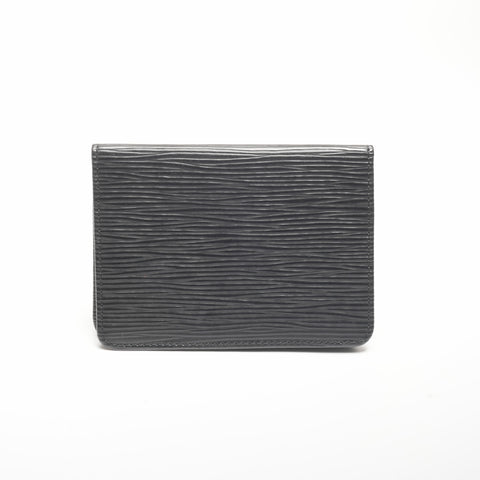 LOUIS VUITTON 1992 Epi Porto 2 Cult Vertical Card Case black WS24389