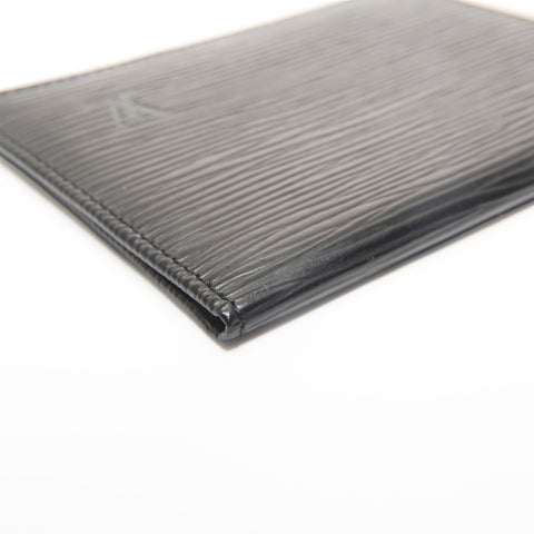 LOUIS VUITTON 1992 Epi Porto 2 Cult Vertical Card Case black WS24389