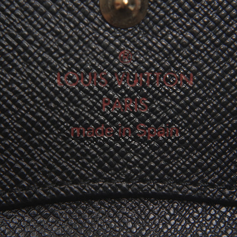 LOUIS VUITTON 2003 Epi Porte Monnaie Simple Coin case black WS24390