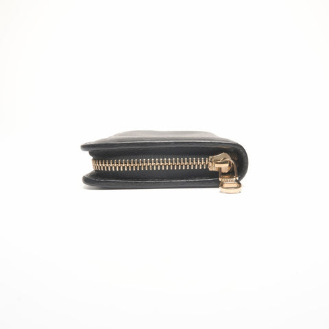 LOEWE Leather logo round zip Purse black WS24392