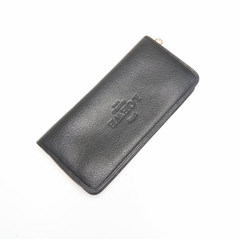 LOEWE Leather logo round zip Purse black WS24392