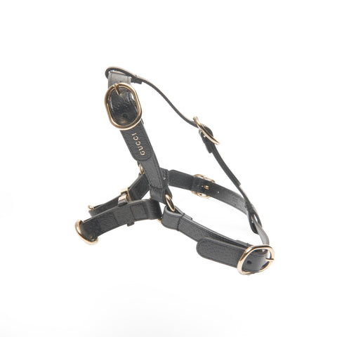 GUCCI Leather pet harness size M Other accessories black WS24396