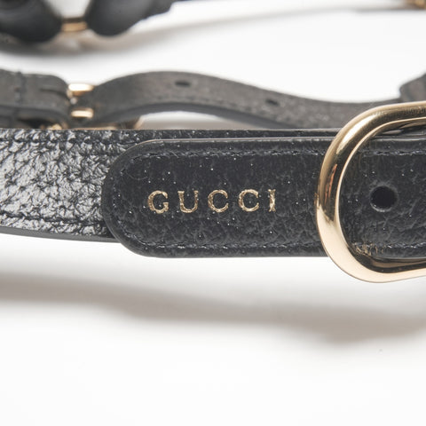 GUCCI Leather pet harness size M Other accessories black WS24396